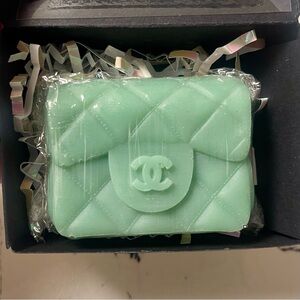 Green CC Luxury Designer Purse Candle | Scented Home Decor